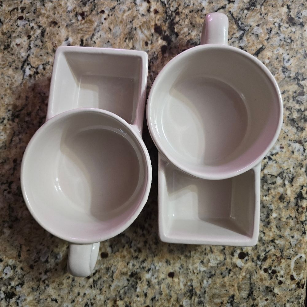 Elegant White Ceramic Mug Set